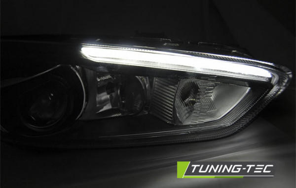 Přední světla s LED denními světly Ford Focus MK3 14-18 černá