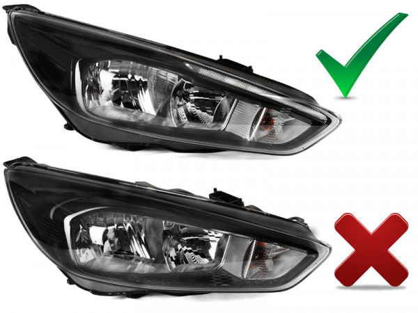 Přední světla s LED denními světly Ford Focus MK3 14-18 černá