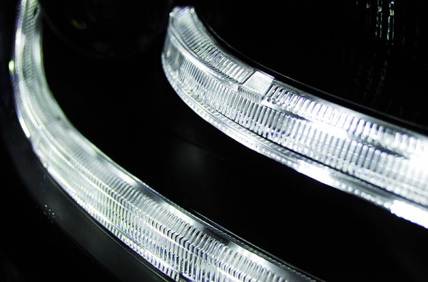 Přední světla s LED denními světly TubeLight Audi A4 B8 08-11 xenon černá