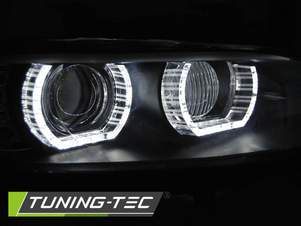 Přední světla xenon D1S AFS 3D LED angel eyes BMW E92/E93 06-10 černá