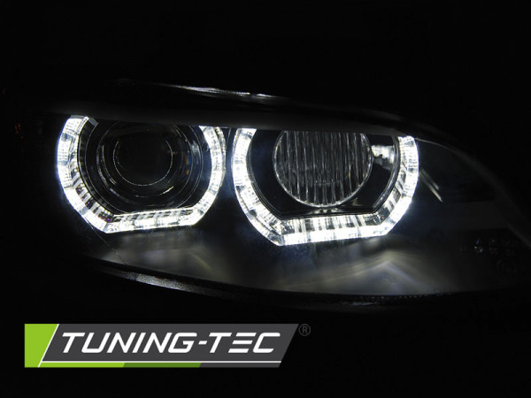 Přední světla xenon D1S AFS 3D LED angel eyes BMW E92/E93 06-10 černá