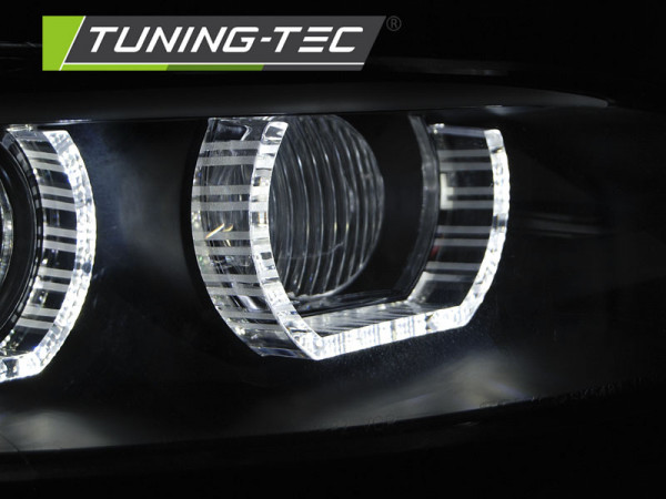 Přední světla xenon D1S AFS 3D LED angel eyes BMW E92/E93 06-10 černá