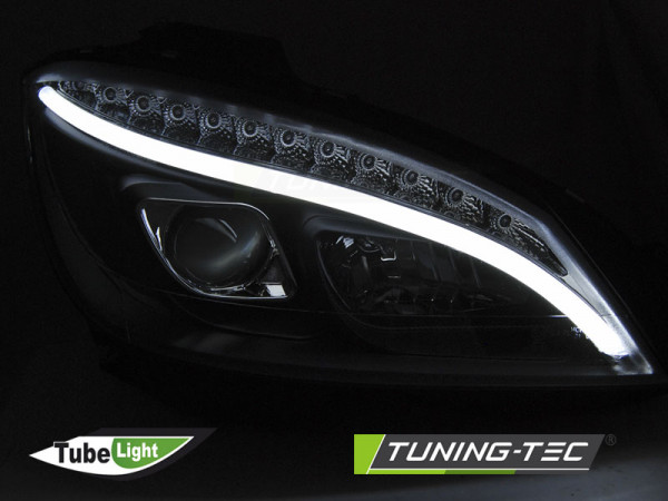 Přední světla LED s Mercedes-Benz C W204 07-10 s dynamickým LED blinkrem černá