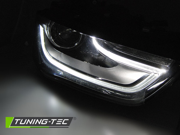 Přední světla s LED denními světly TubeLight Audi A4 B8 12-15 černá