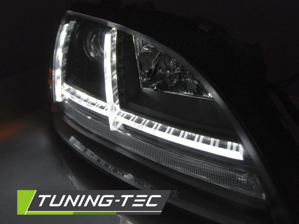 Přední světla s LED denními světly SEQ AUDI TT 8J 06-10 xenon černá