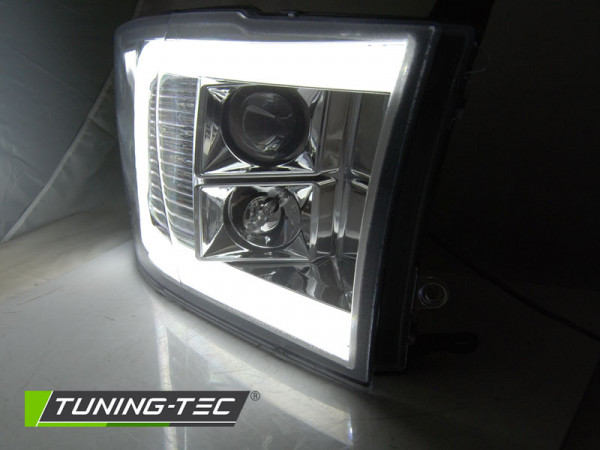 Přední světla s LED TUBE Dodge Ram 09-18 chromová