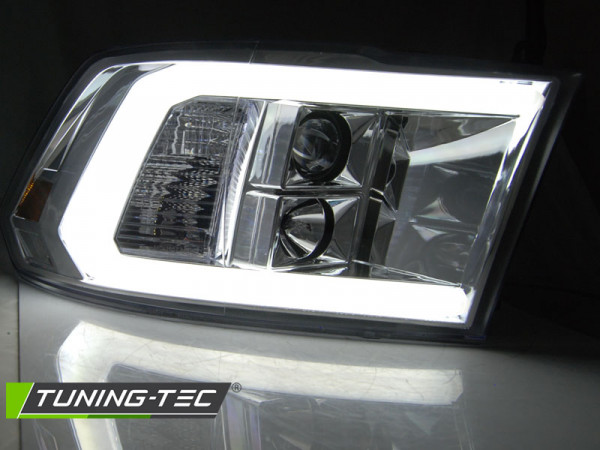 Přední světla s LED TUBE Dodge Ram 09-18 chromová