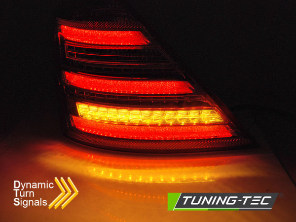 Zadní světla LED s dynamickým blinkrem Mercedes-Benz S W221 05-09 červená/kouřová W222 style