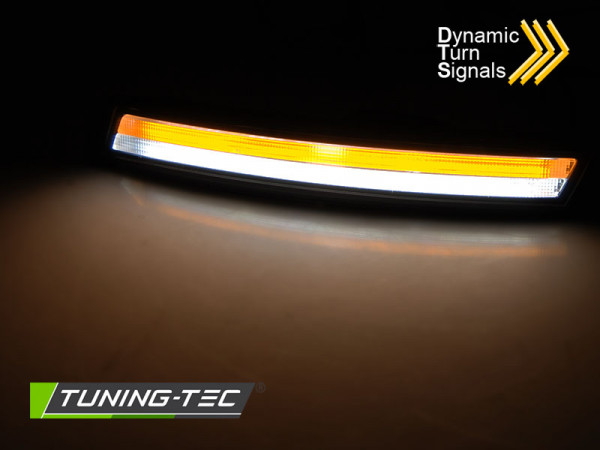 Blinkry přední LED dynamické s denním svícením, pro VW New Beetle 06-10 kouřové