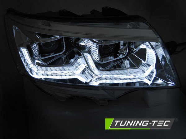 Přední světla s LED dynamickým blinkrem, denní svícení, pro VW T6.1  20- chromová