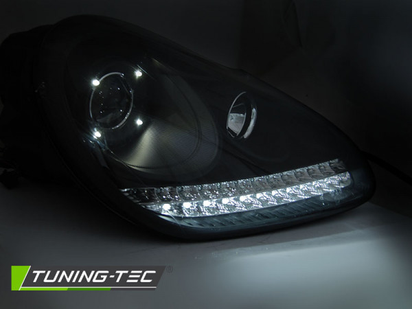 Přední světla s LED Porsche Cayenne 02-06 D1S xenon černá